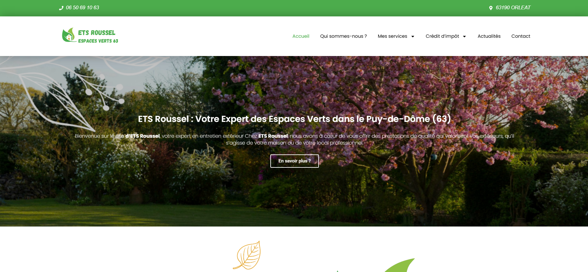 Création site internet Espaces Verts 63 by AGENCE DA'COM