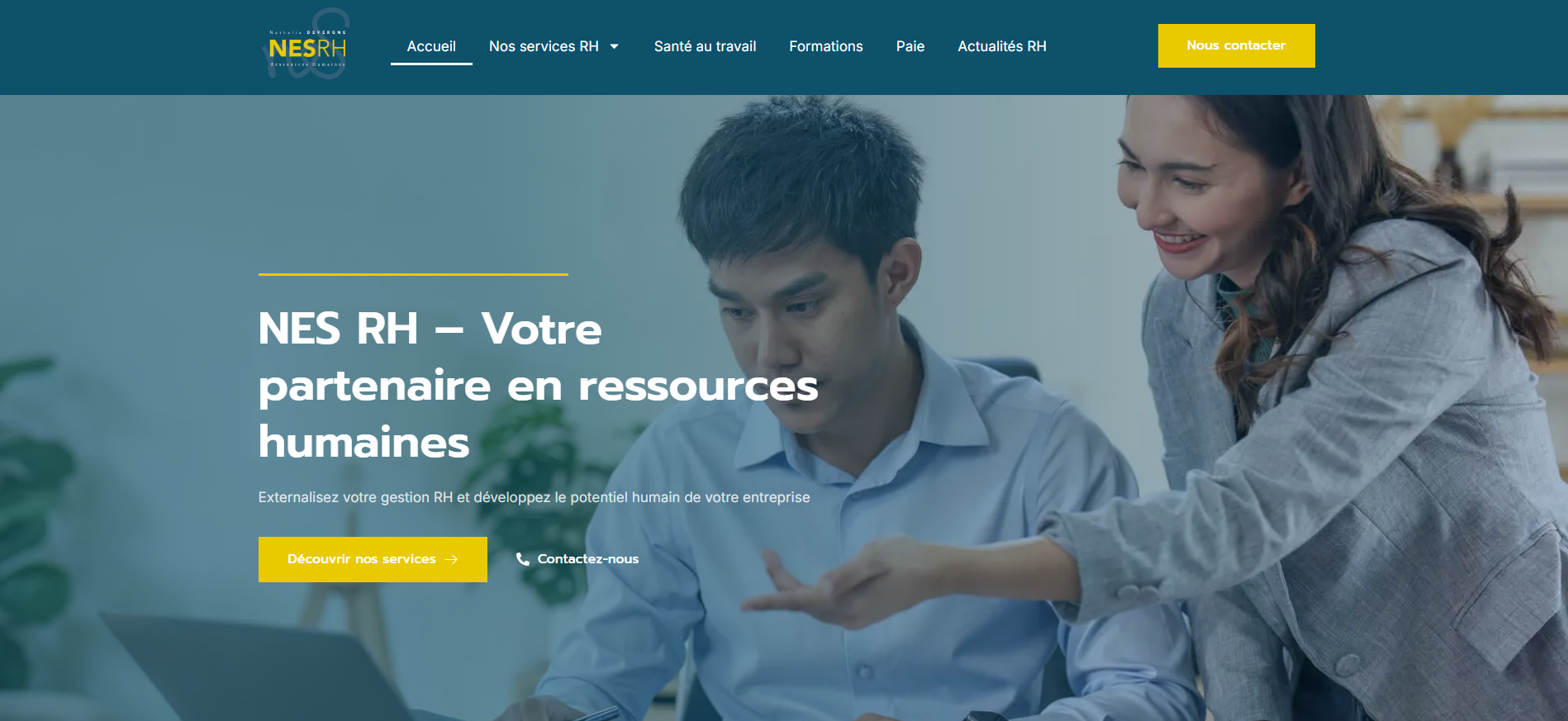 Création site internet NES RH by AGENCE DA'COM